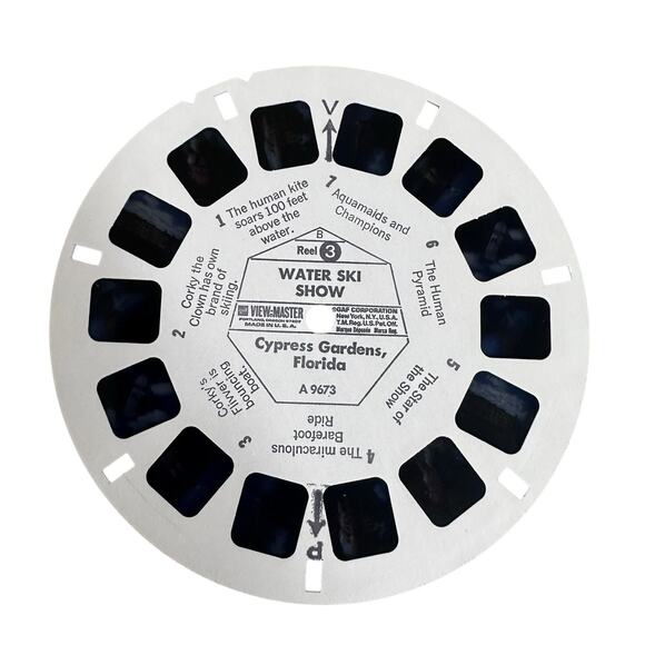 GAF View-Master A 967 CYPRESS GARDENS WATER SKI SHOW 3 Reel Set with Booklet - Picture 11 of 11